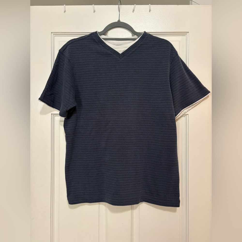 Method Navy T-Shirt with White Collar – Men’s Small